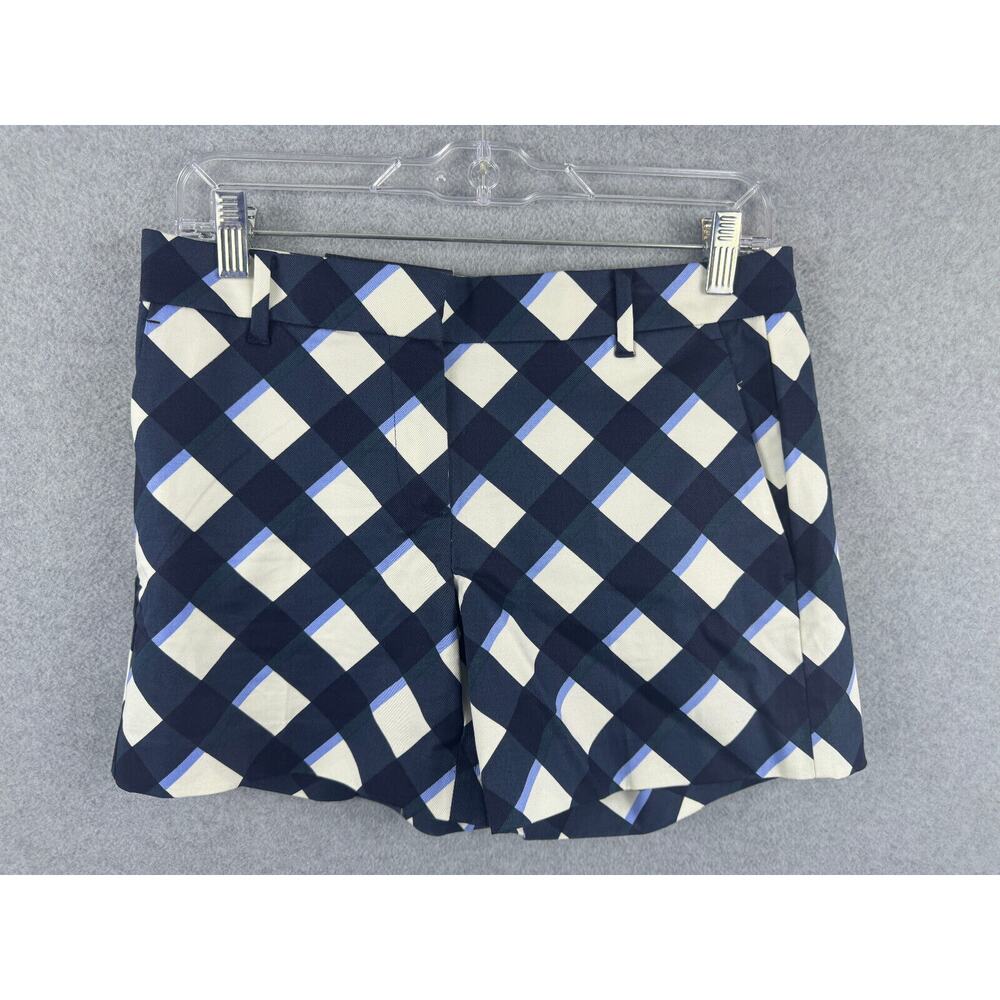 Ann Taylor Devin Fit Shorts Women's‎ 0 Blue Lattice City Short Straight Casual